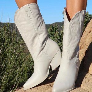 STEVE MADDEN Leather WEST Cowboy Boot